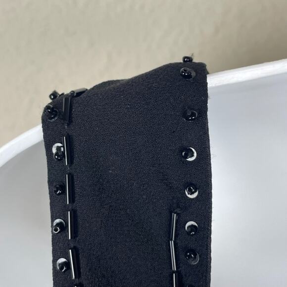 Jones New York Vintage Silk Dress 6 Beaded Y2K Vampy Fairycore Whimsigoth - Picture 9 of 12